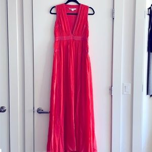 DVF size 4 coral long dress